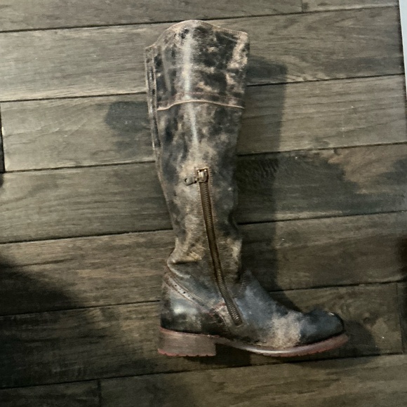 Make Offer:) Bed Stu, Tall Black Distressed Boots, Sz 7.5, Worn twice - Picture 3 of 8